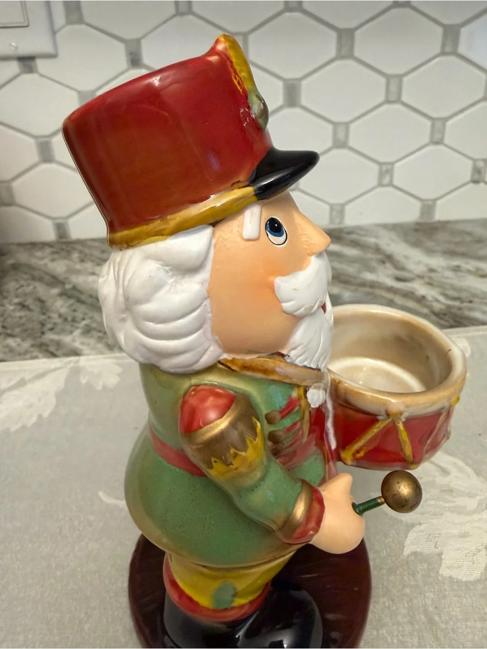 Yankee Candle Festive Nutcracker Drummer Figurine - Red, Green & Gold